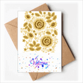 thumbnail image 1 of yellow en classic floral pattern flowers Welcome Back Greeting Cards Envelopes Blank, 1 of 3