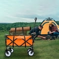 thumbnail image 4 of Collapsible Foldable Wagon Cart with Strapping, Utility Beach Wagon Cart Wagon Grocery Cart for Camping Shopping, 4 of 6