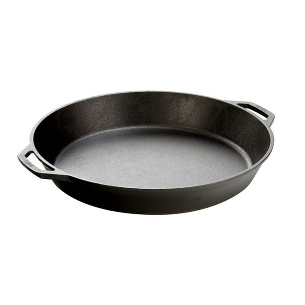 Sartén Lodge de hierro fundido, 17 pulgadas, presazonada con doble asa