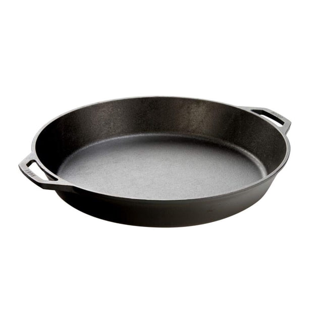 Sartén Lodge de hierro fundido, 17 pulgadas, presazonada con doble asa