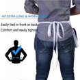 thumbnail image 3 of Waist Apron with 3 Pockets - Waitress Waitress Short Apron (White) Tw, 3 of 5