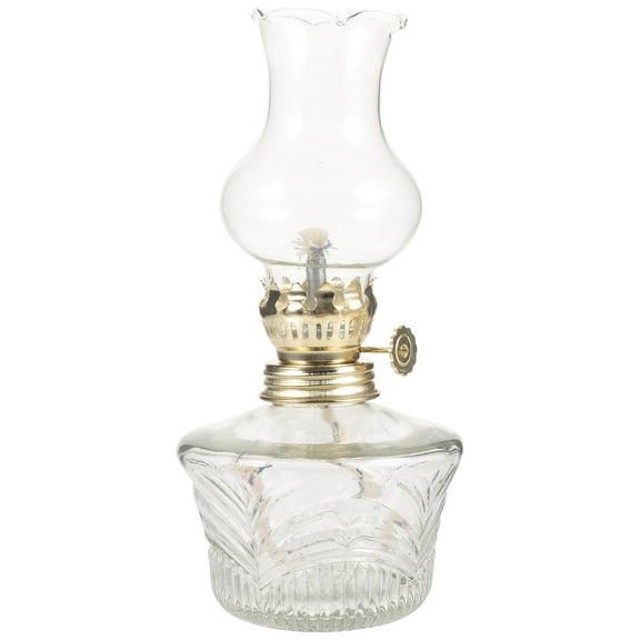 HEANUJJ Retro Glass Kerosene Oil Lamp for Home Emergency Lighting and Night Light, Vintage Style Decorative Lantern