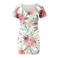 thumbnail image 4 of Juebong Women V Neck Short Sleeve Dresses Casual Gradient Printed Loose Fit T-Shirt Tunic Short Dress Pajamas With Pockets, 4 of 5