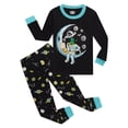 thumbnail image 5 of larppty Holiday Pajamas for Kids Little Big Boy Pajamas Sets Pjs Kids Jammies (Black,4 Years), 5 of 5