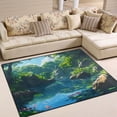thumbnail image 2 of Non-Slip Polyester Rug 63x48in & 80x58in - Plush Memory Foam Floor Mat, Absorbent, Fade Resistant, Machine Washable for Living Room, Bedroom, Entryway，Playful Carp, 2 of 7
