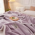 thumbnail image 6 of Throw Blanket Ultra Soft Thick Microplush Bed Blanket-All Season Premium Fluffy Microfiber Fleece Throw for Sofa Couch，Twin Size 59" x 79",Purple, 6 of 7