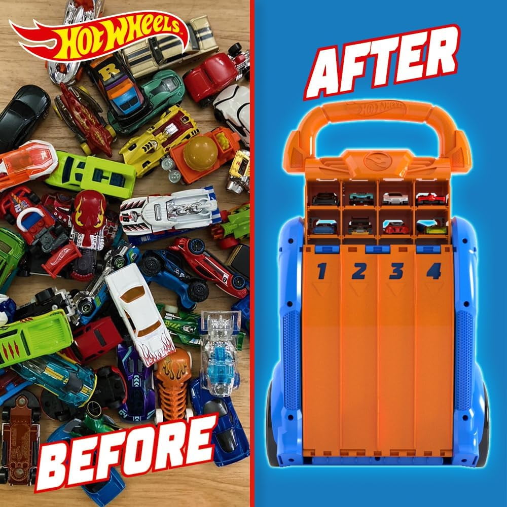 Hot Wheels Car Case Launcher Stores up to 20 cars