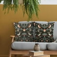 thumbnail image 3 of Chinoiserie Floral Bird Colorful Pillow Covers 16X16 in Set of 2 Orange Sage Green Pimpernel Flower Throw Pillow Cases Vintage Art Pillow Covers Modern Home Decor for Couch Sofa Porch Outdoor, 3 of 5