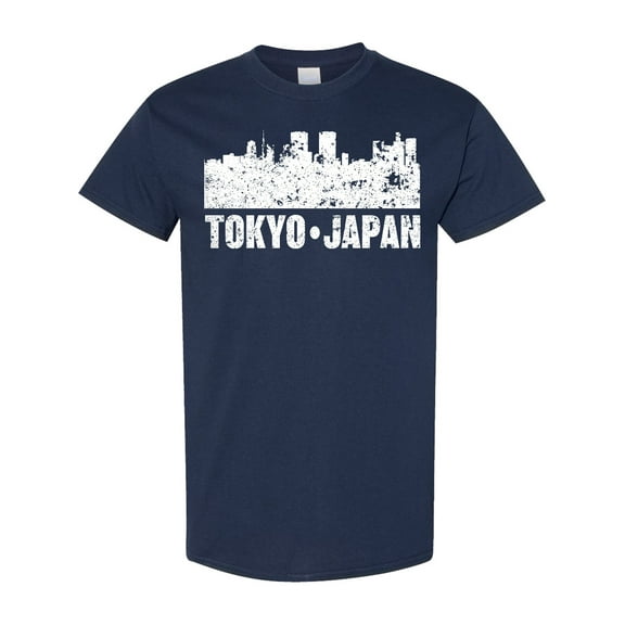 Inktastic Tokyo Japan City Skyline with Grunge T-Shirt