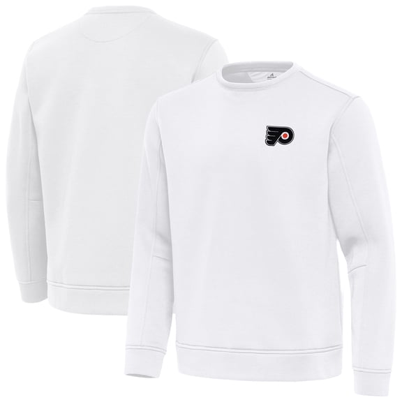 Men's Antigua White Philadelphia Flyers Relevant Lightweight Pullover Sweatshirt