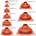 thumbnail image 6 of EAGLE 1 EPDM Flexible Roofing Pipe Flashing Boots - On Site Adjustable Roof Pipe Jack Boot with Round Base - (High Temp Red/Gray) (High Temp - Square Base, 6) High Temp - Square Base 6, 6 of 6