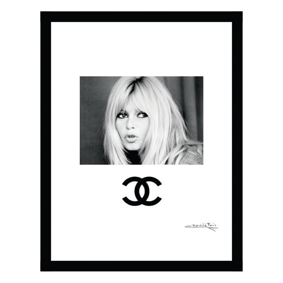 Brigitte Bardot Designer Fashion Framed Print