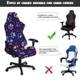 thumbnail image 6 of Jiueut Dog Paw Star Print Gaming Chair Cover Pack of 4, Flower Breathable Computer Chair Cover with Armrest Covers Washable Slipcover for Computer Rotating Chair with Elastic Band, 6 of 7