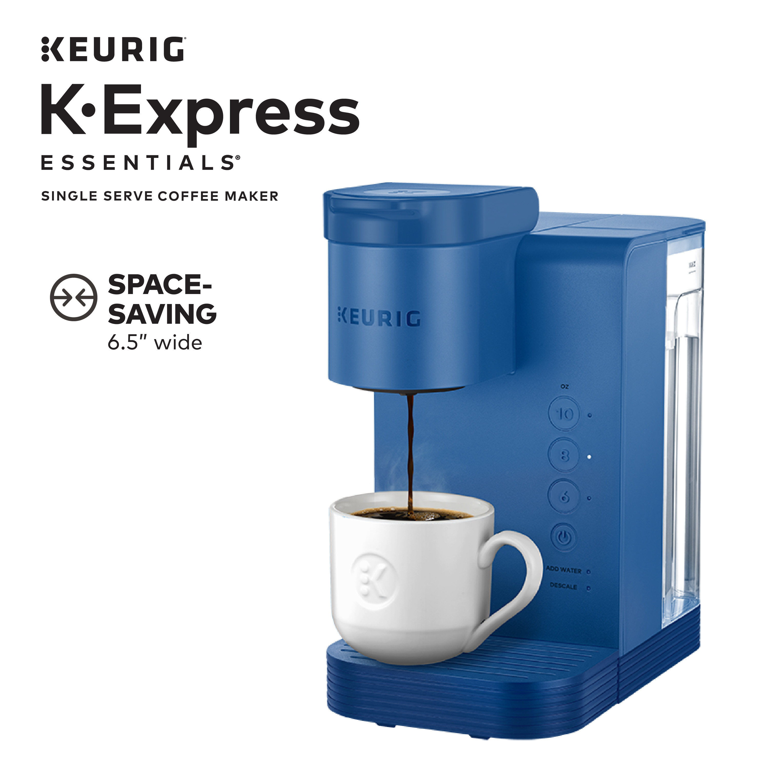 Keurig K-Express Essentials Single-Serve K-Cup Pod Coffee Maker, Pacific Blue - image 4 of 19
