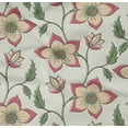 thumbnail image 4 of oneOone Cotton Poplin Twill White Fabric Leaves & Flower Floral Sewing Material Print Fabric By The Yard 56 Inch Wide, 4 of 4