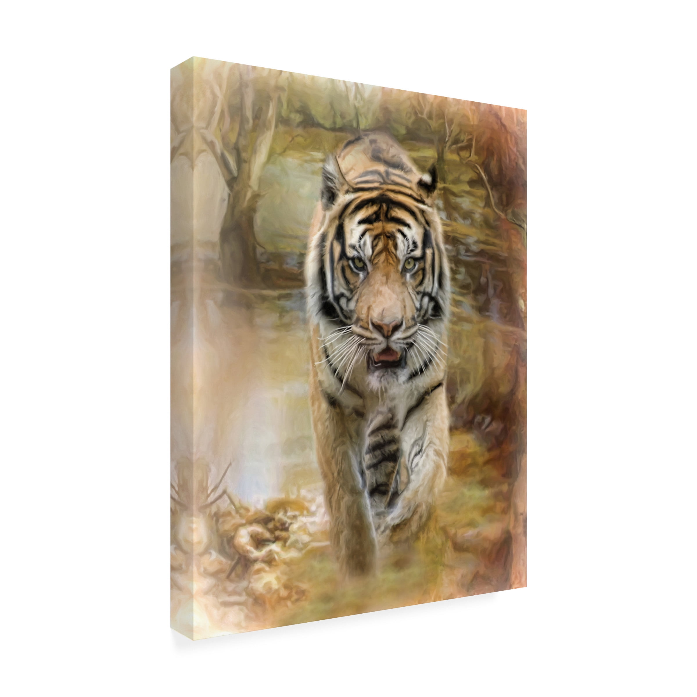 Canvas Wall Art - Trudi Simmonds 'Tiger' Wall Art for Living Room, Bedroom, or Office Décor by Trademark Fine Art - 14 x 19 Inches
