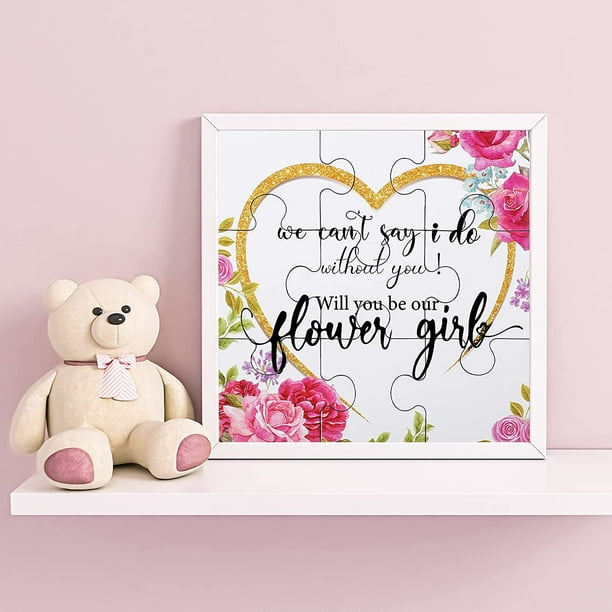 Flower Girl Puzzle Game We Can t Say I Do Without You Will You