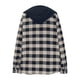 thumbnail image 4 of HongQid Womens Flannel Shirts Plaid Button Down Shirt Casual Hoodie Long Sleeve Outwear Warm Fall Hooded Blouses, 4 of 5