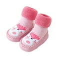 thumbnail image 4 of Girl Socks with Grips, 1 Pairs Non Slip Cotton Ankle Socks for Baby Boys Infants Kids 0-3 Years Old, 4 of 5