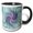 Black/White, variant on 3drose, Concentric Wave Abstract Graphic Design, 11oz Two-tone Yellow Mug