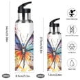 thumbnail image 2 of Colorful Butterfly Stainless Steel Water Bottle 20oz/600ml Double Wall Vacuum Insulation Leakproof for Sports Travel, 2 of 9