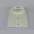 thumbnail image 4 of Men's Tuxedo shirt By Classix  Banded Collarless Formal Pleated Front M06 Ivory, 4 of 6