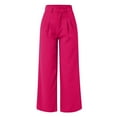 thumbnail image 4 of SIYUDAN Womens Trousers Womens Pants Casual Hot Pink Adult Trousers For Women Women Lounge Pants Wide Leg Trousers Women Summer Pants For Women 2025, 4 of 4