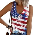 thumbnail image 2 of GERsome Womens 4th of July Tank Tops Summer Crew Neck Sleeveless Patriotic Tops Loose Fit USA Flag Stars Stripes Graphic Tees S-3XL, 2 of 4