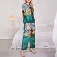 thumbnail image 3 of Sikiie Underwater Swimming Duck Women's Long-Sleeve Shirt and Full-Length Bottom Pajama Set (s-xxl)-, 3 of 7