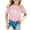 Y1-Pink, variant on WMQPNNS Girls Short Sleeved Tops Tops for Girls Trendy Casual Loose Crew Neck T-Shirts Soft Comfy Blouse Cute Print Summer Cotton Shirts, Size 7-8 Years, Orange