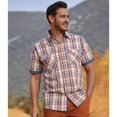 thumbnail image 2 of Atlas For Men - Camisa Cuadro de Popelina para Hombre (Crudo, Rojo Ladrillo, Azul), 2 of 3