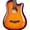 Brown, variant on Ktaxon 38 Inch Cutaway Acoustic Guitar for Beginners,Full Basswood Guitar with Complete Starter Kit, Matte Black