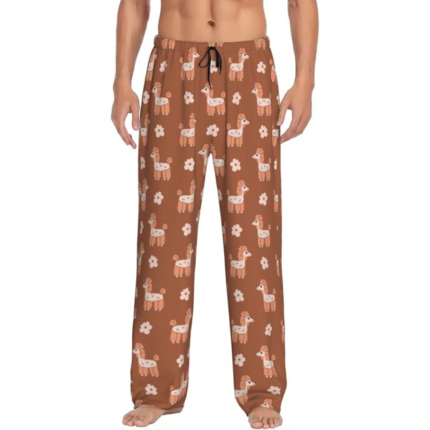 Balery Cute Poodle Dog Pantalones de pijama para hombre, pijama ultraligero, pantalón de descanso-Small