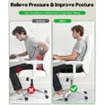 thumbnail image 2 of Gel seat cushion, tailbone pain relief, cool gel memory foam seat cushion, suitable for office chairs, car seats, wheelchairs, long-term sitting posture relief cushion, breathable washable, 2 of 4