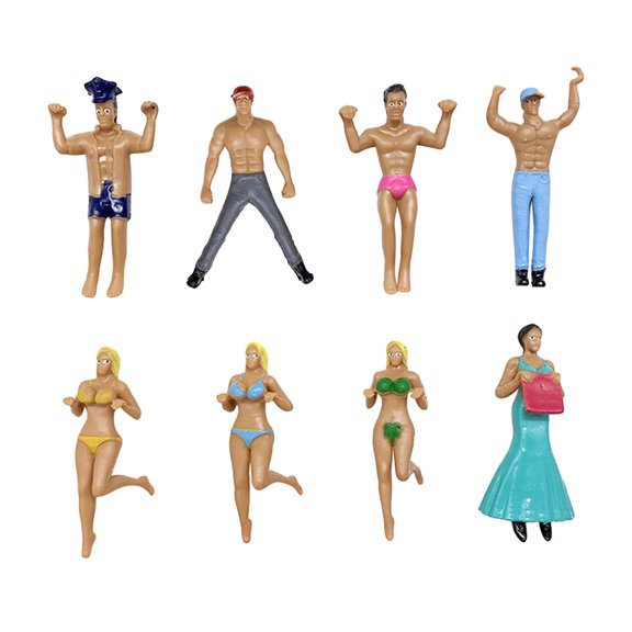 BESTONZON 8pcs Miniature People Figures Cup Edges Doll Wine Glass Recognizer Drink Marker