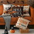 thumbnail image 3 of Halloween Decorations Pillow Covers 18x18 Set of 4 Halloween Decor Hocus Pocus Throw Pillow Covers Indoor Outdoor Fall Pumpkin Pillow Covers Decorative Cushion Cases for Home Sofa Couch, 3 of 6