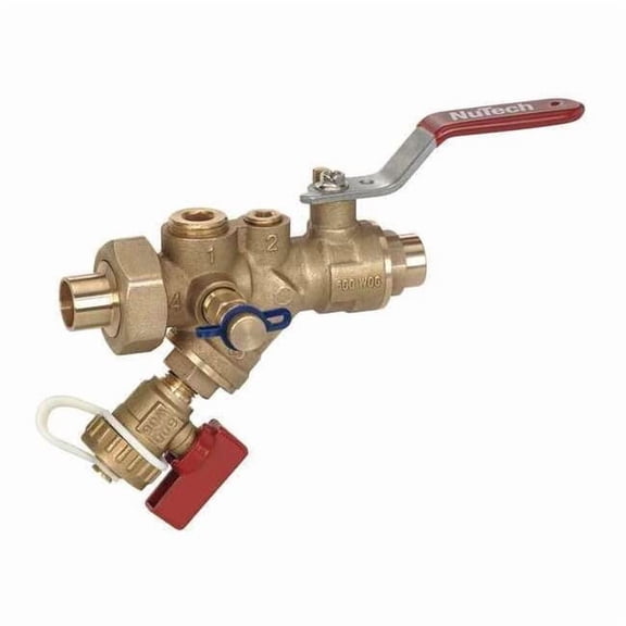 Nutech 3/4" Sweat Combination Strainer Valve SV1E-075S-075S