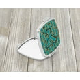 thumbnail image 2 of Letter Y Football Aqua Orange and Marine Blue Compact Mirror CJ1063-YSCM, 2 of 4