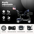 thumbnail image 3 of BTMWAY Travel Mobility Scooter, Heavy Duty Electric Scooters with 4 Anti-Tip Wheels, Compact Lightweight Mobility Scooters for Senior Adults Elderly, Foldable Mobility Scooter, Blue, 3 of 12