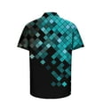thumbnail image 4 of EQWLJWE Work Shirts for Men's Geometric Beach Shirts Casual Button Up Short Sleeves 3D Non Positioning Printed Shirt Party Outfit Fun Holiday Costumes for Seaside, 4 of 5