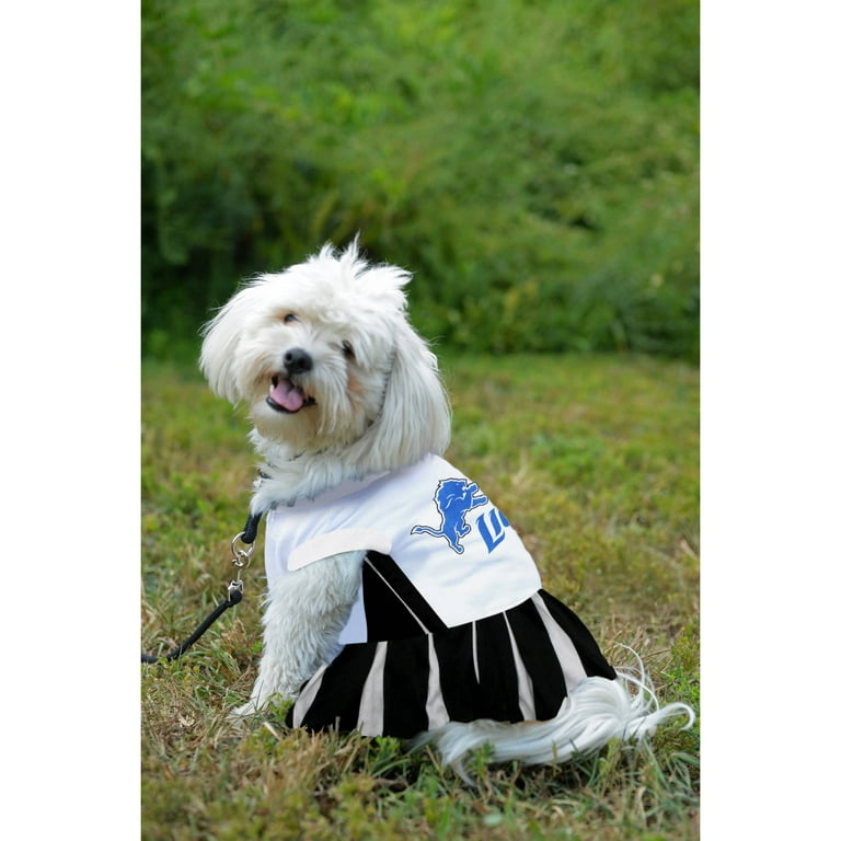 Pets First NFL Detroit Lions Cheerleader Outfit 3 Sizes Pet Dress