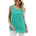 Uvplove Women's Sleeveless Chiffon Tank Top Double Layers Casual Blouse