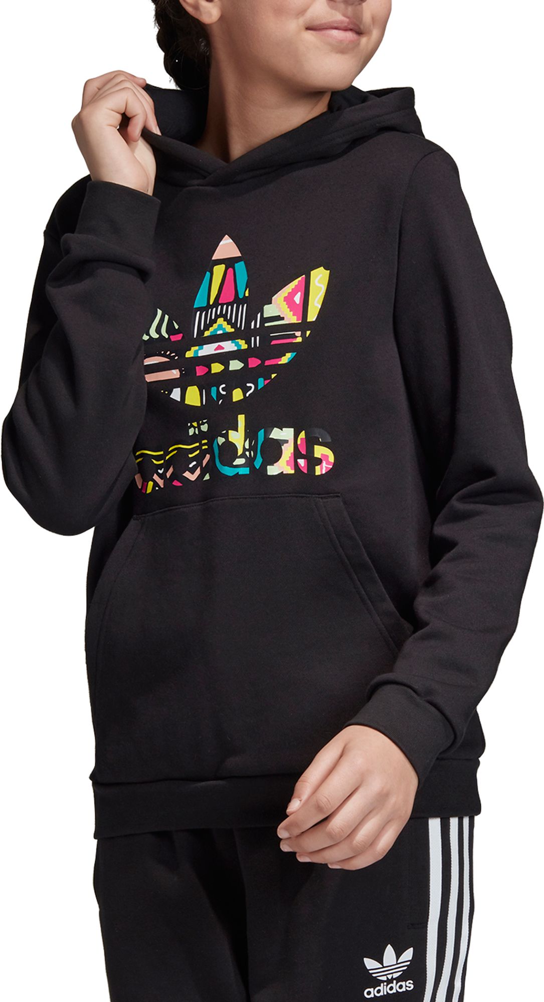 adidas trefoil hoodie girls