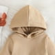 thumbnail image 2 of Gibobby Conjunto de Sudadera y Pantalón Ropa de bebé para niño pequeño, Sudadera con capucha Top + pantalones para correr, chándal de otoño e invierno(Caqui, 9-12 Meses), 2 of 5