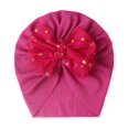 thumbnail image 3 of Krdevn Baby Knit Hat with Bow - Lightweight Layered Head Cover for and Toddler Girls,0-36 Months, 3 of 3