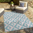 thumbnail image 4 of Rugs.com Jill Zarin Outdoor Collection Rug – 3' 3 x 5' 3 Pink And Aqua Flatweave Rug Perfect For Entryways, Kitchens, Breakfast Nooks, Accent Pieces, 4 of 5