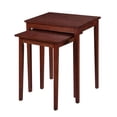 thumbnail image 2 of Convenience Concepts American Heritage Nesting End Tables- Mahogany Wood Finish, 2 of 3