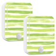 thumbnail image 2 of Stripe Pattern Night Lights Plug into Wall LED with Auto Light Sensor Warm Light for Kids Hallway Bedroom Living Room Kitchen Bathroom Set of 2, 2 of 7