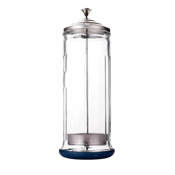 Pisexur Batería de cocina Botella de vidrio para herramientas de peluquería con tapa de acero inoxidable para la cocina del hogar