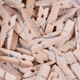 thumbnail image 4 of Farfi 50Pcs Wooden Mini Unpainted Note Photo Clip Peg Clothespin DIY Party Supplies (50pcs), 4 of 5